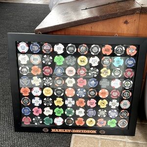 Assortment of Harley Davidson Poker Chips